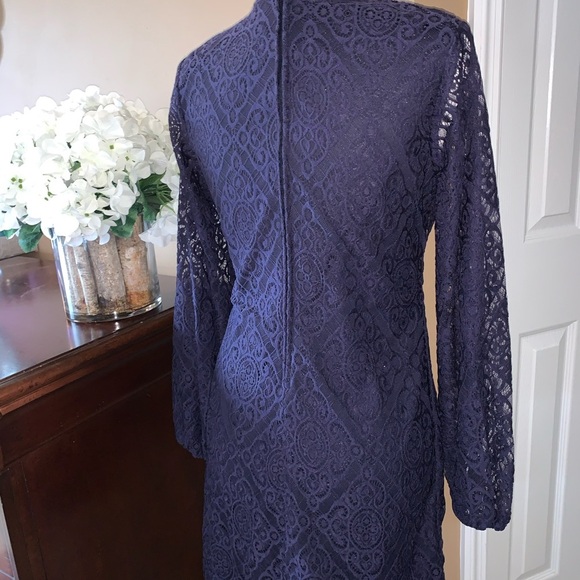 CRYSTAL DOLL NAVY BLUE CROCHET CHOKER DRESS - Picture 5 of 6